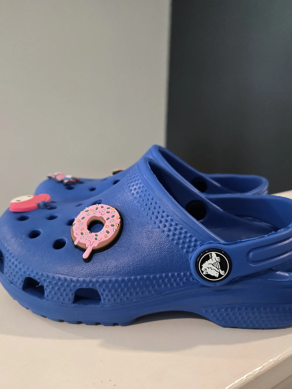 Kids Crocs in Blue and Pink Size 11c